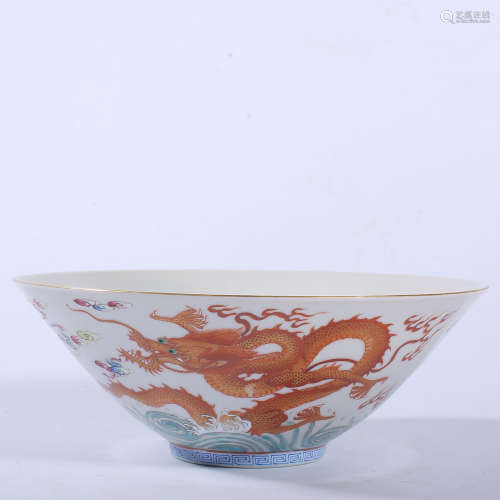 Qing Dynasty Yongzheng pink hat bowl