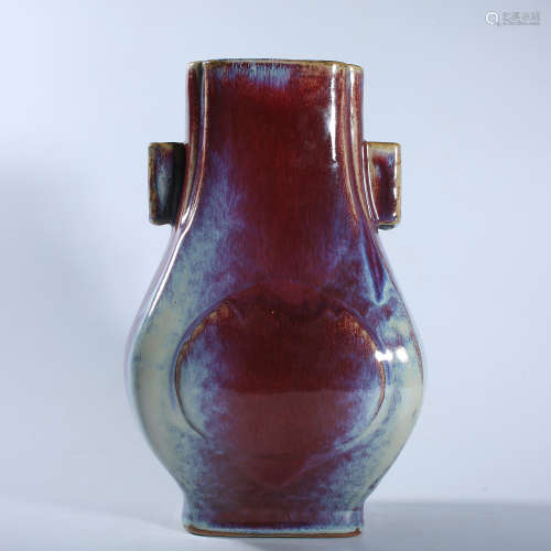 Qing Dynasty Qianlong kiln glaze bottle