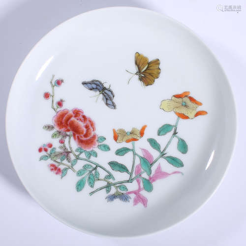 Qing Dynasty Yongzheng pastel plate