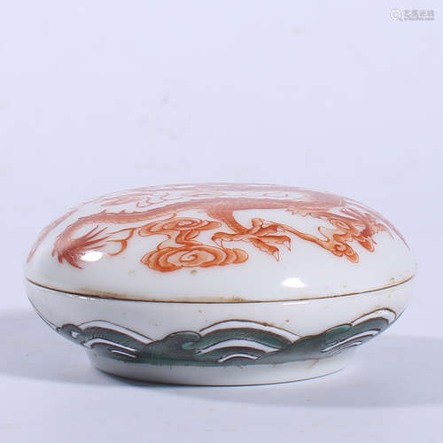 Qing Dynasty Qianlong pastel printing ink box