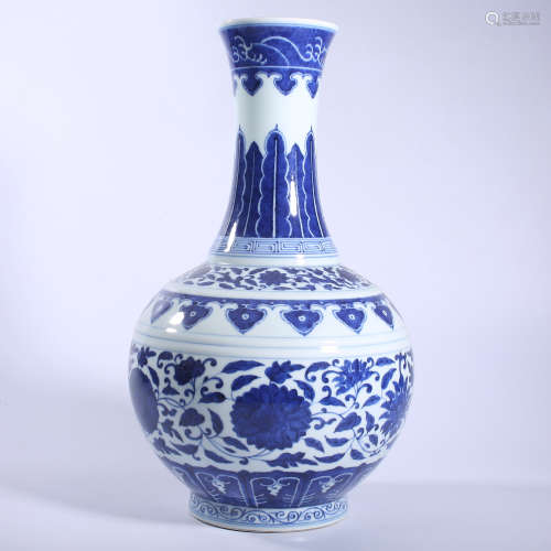 Qing Dynasty Guangxu blue and white vase
