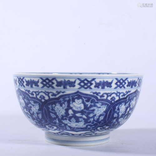 Qing Dynasty Guangxu blue and white bowl