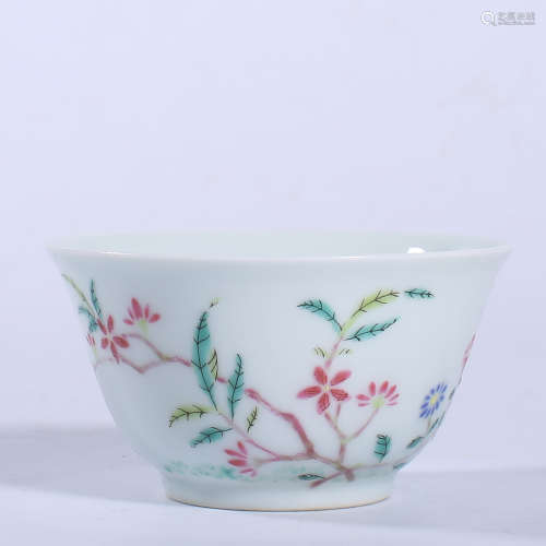 Yongzheng pink cup of Qing Dynasty
