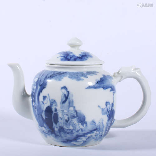 Yongzheng blue and white teapot in Qing Dynasty