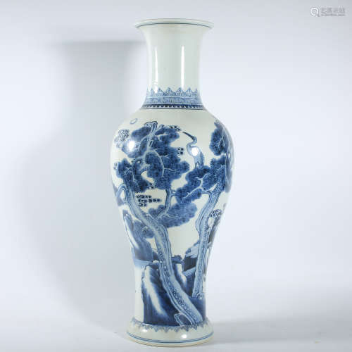 Qing Dynasty Kangxi blue and white vase