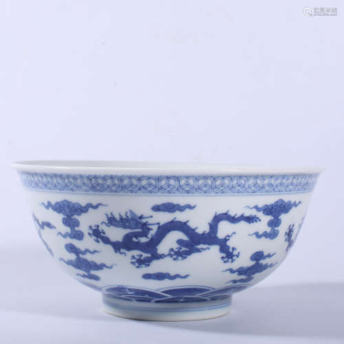 Qing Dynasty blue and white bowl