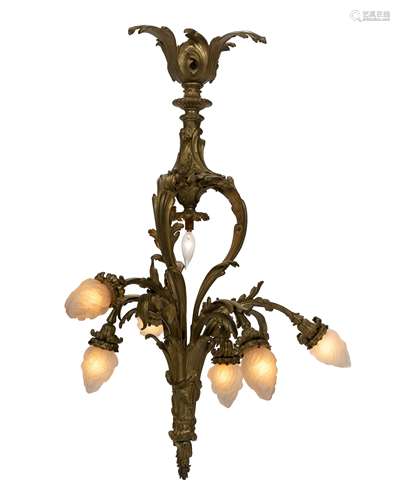 A French gilt-bronze chandelier