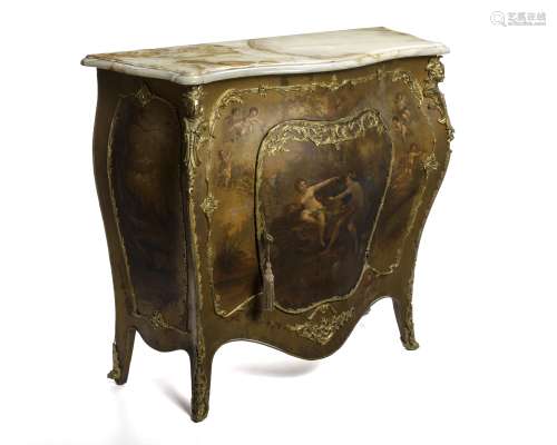 A French Louis XV-style vernis Martin cabinet
