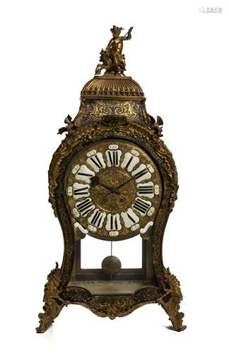 A large French boulle mantle clock