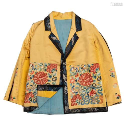 A Chinese embroidered silk jacket