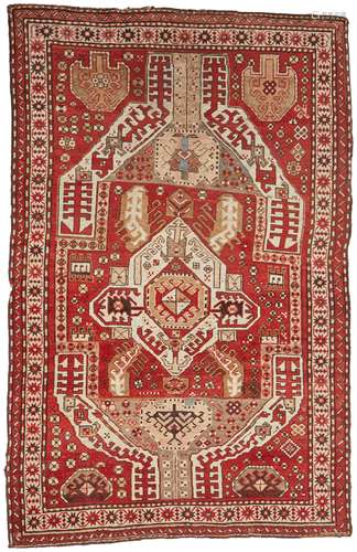 A Caucasian flatweave area rug