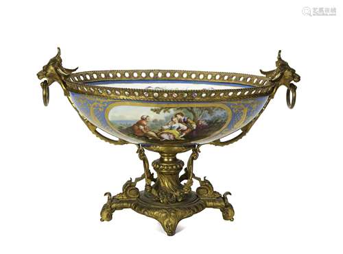 A Sevres-style porcelain compote