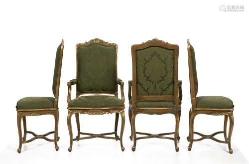A set of Louis XV-style dining chairs