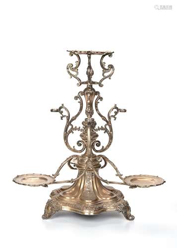 An English Sheffield sterling silver epergne