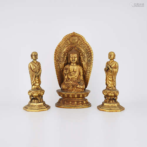 A Set of Gilt Bronze Figure of Buddha