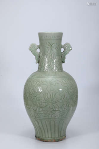 Longquan Ware Celadon Glazed Flower Vase