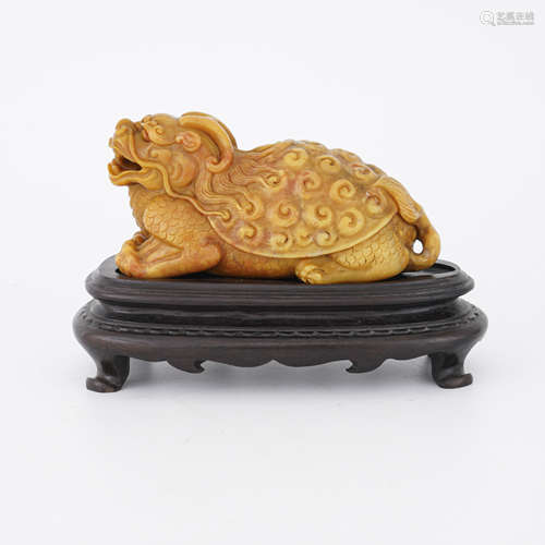 Shoushan Stone Figure of Dragon Turtle