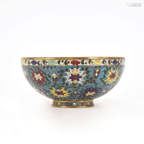 Cloisonne Enamel Flower Bowl