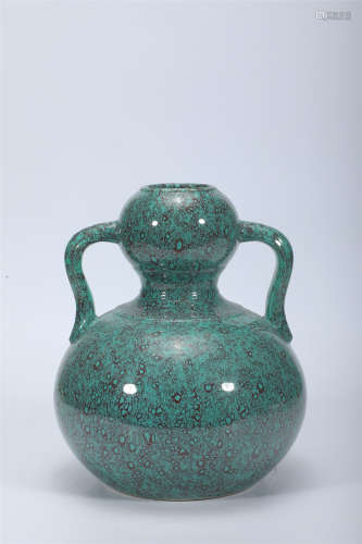Turquoise Glazed Double-Gourd Vase