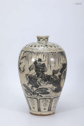 Blue and White Figure Meiping Vase