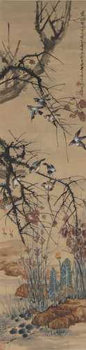 Chinese Bird-and-Flower Painting by Cheng Zhang