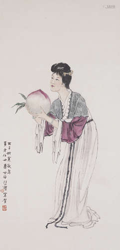 Chinese Figrue Painting by Xu Beihong