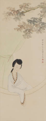 Chinese Figure Painting by Chen Shaomei