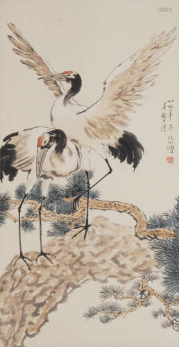 The Cranes，Painting by Xu Beihong