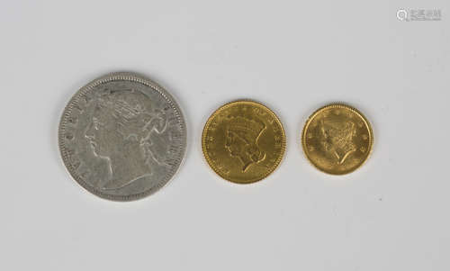 A USA Indian Head Type 1 gold dollar 1853, a USA Indian Head...