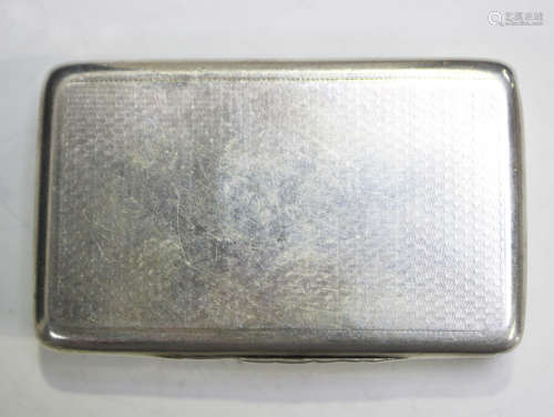 An early Victorian silver rectangular snuff box with engine ...