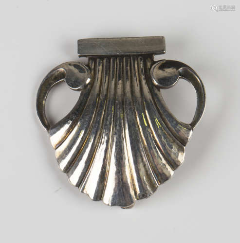 A Georg Jensen sterling silver brooch, designed by Georg Jen...