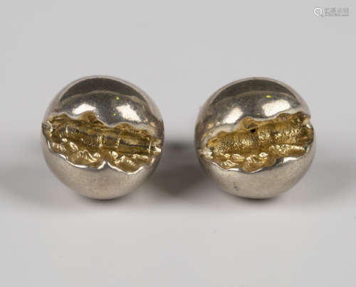 A pair of Georg Jensen silver earstuds, designed by Astrid F...
