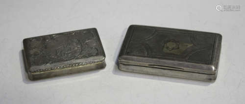 An Austro-Hungarian silver snuff box of rectangular form, th...