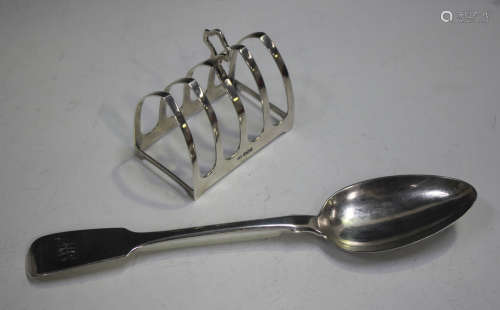 A George III silver Fiddle pattern tablespoon, London 1798, ...