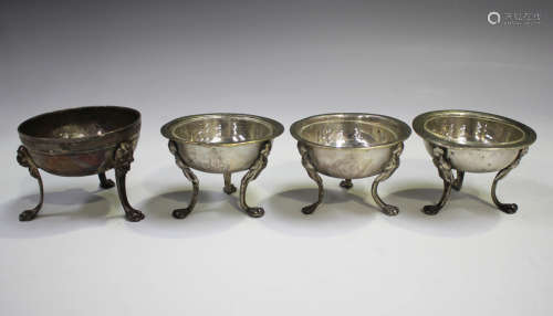 A set of three early 19th century Continental silver circula...
