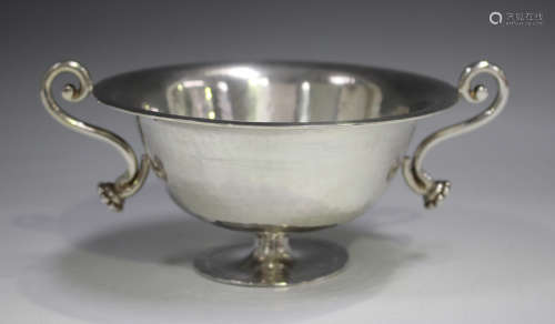 An Italian Pampaloni .925 silver footed bowl of flared form ...