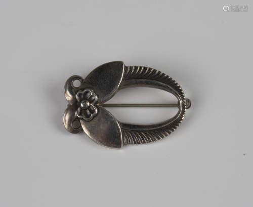 A Georg Jensen silver brooch, designed by Gundorph Albertus ...