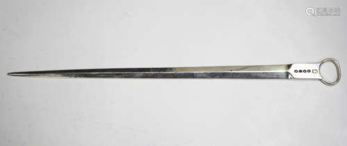 A George III silver meat skewer with loop terminal, London 1...