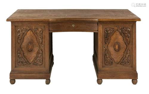 Antique oak writing desk, 1920