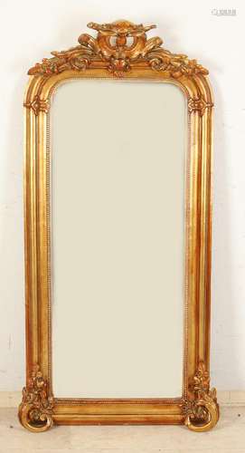 Mirror with gold frame