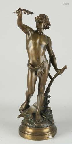 Bronze sculpture, Man with plow