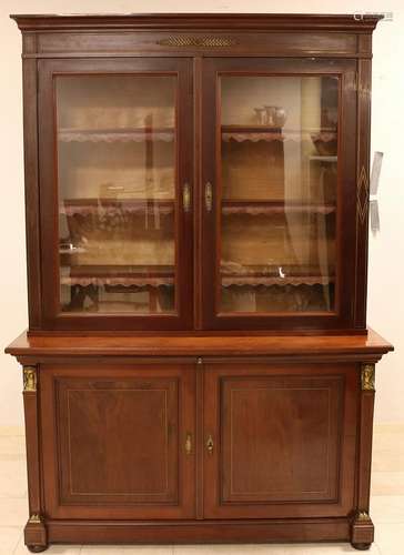 Signed antique display cabinet