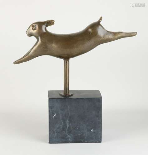 Bronze figure, Leaping rabbit