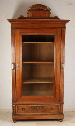 One-door cabinet with glass