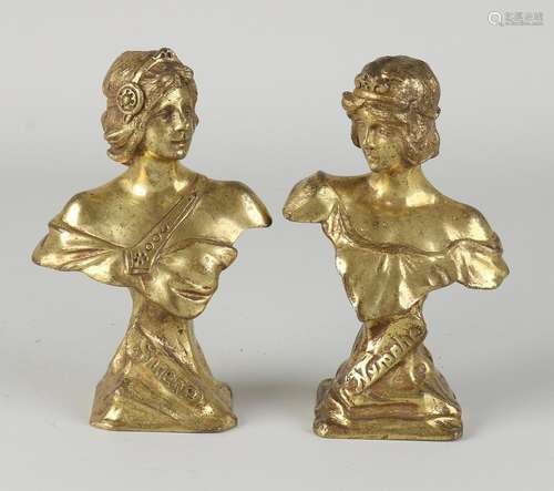 Two bronze figures