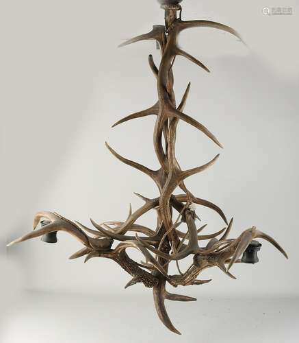 Deer antler chandelier, 1900