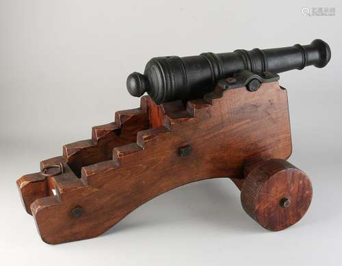 Large cast iron cannon