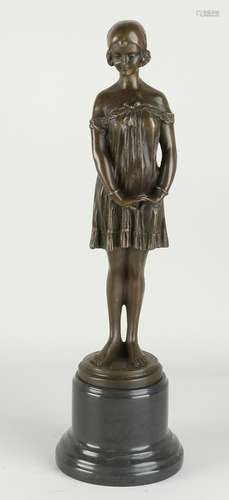 Bronze figure, Girl