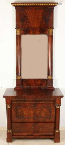 Biedermeier chest of drawers with mirror