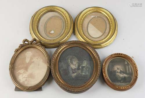 Five old + antique (portrait) frames